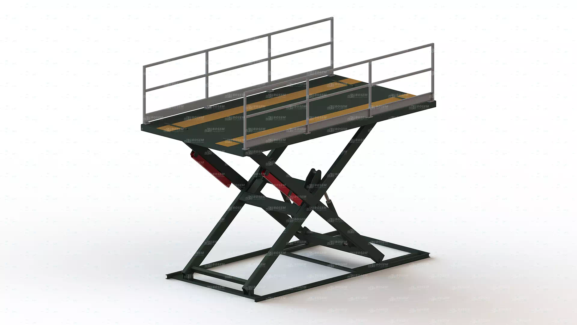 Açık Tip Araç Asansörü Arka Görünüm